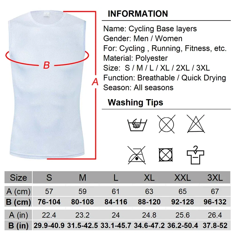 Color: Black, Size: L - Cycling Base Layers Reflective Vest White Cycling Jersey Undershirt Quick Dry Elastici Vest Road Bike Jerseys
