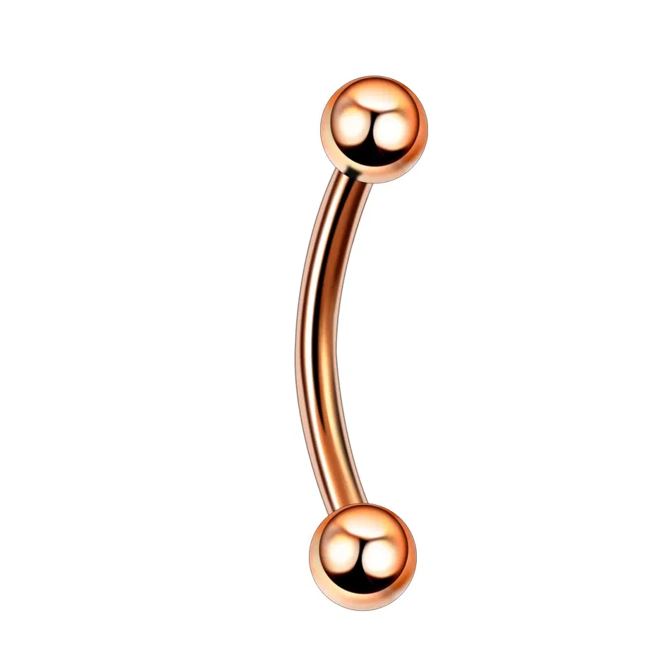 Metal color: Imitation Rhodium Plated, Main Stone Color: black - G23 Titanium Epoxy Curved Barbells Eyebrow Rings Piercing Curved Bar Banana Eyebrow Ear Cartilage Tragus Body Piercing Jewelry