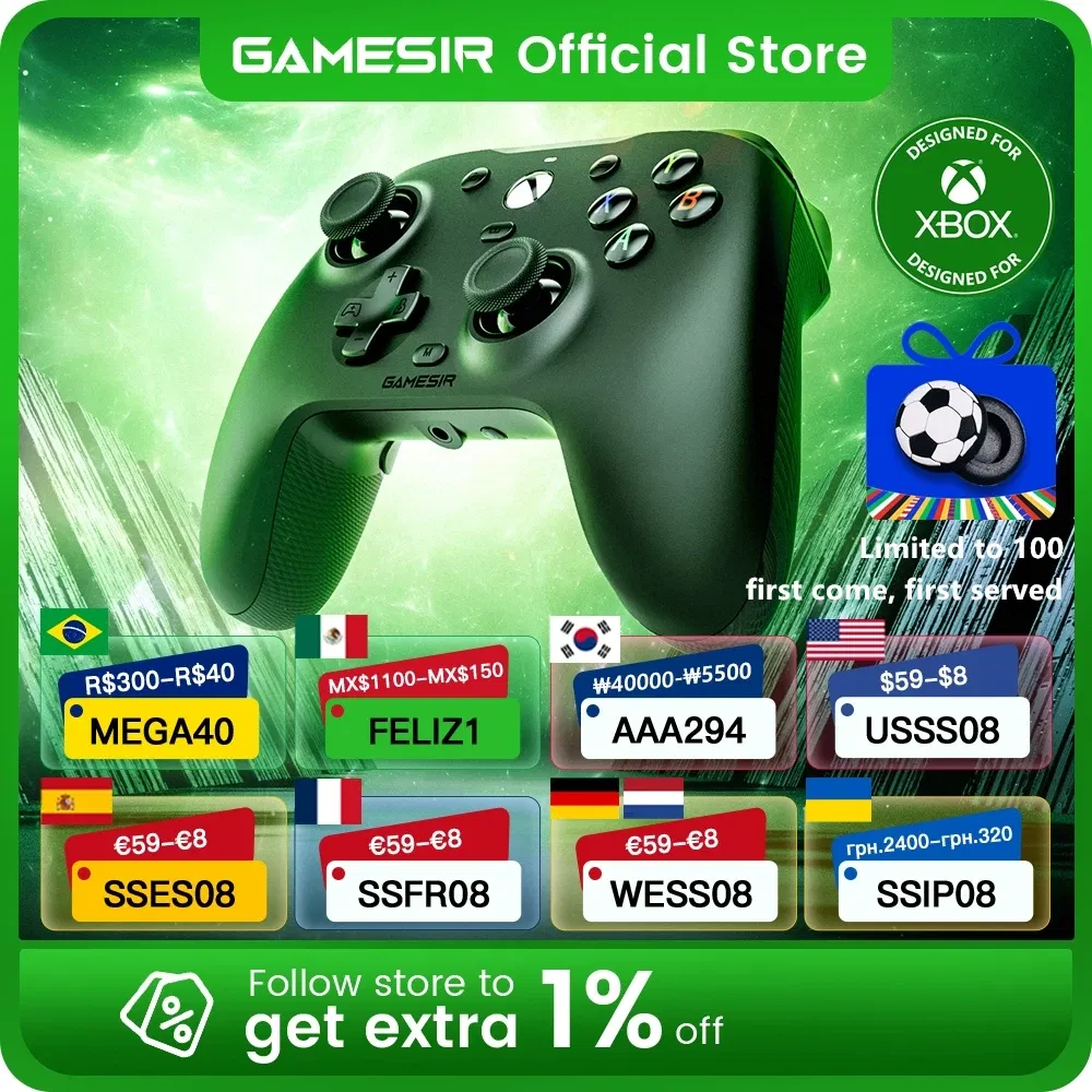Color: WHITE, Ships From: CHINA - GameSir G7 Xbox Gaming Controller Wired Gamepad for Xbox Series X, Xbox Series S, Xbox One, ALPS Joystick PC, Replaceable panels