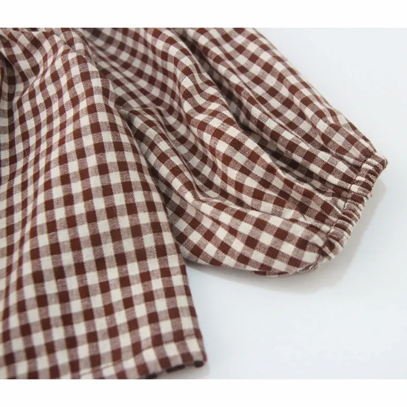 Color: CRIMSON, Kid Size: 3M - Infant Baby Boys Girls Clothes Set Spring Autumn Kids Baby Boys Girls Long Sleeve Grid T-shirt + Shorts 2pcs Toddler Clothes