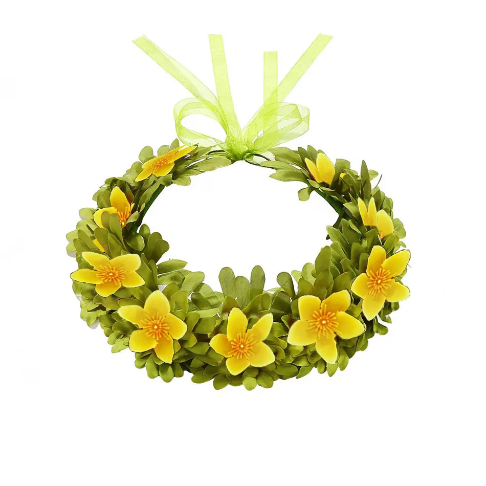 Color: green - Lovely Disney Moana 2 Dancing Flower Garland Headdress Kids Adult Hawaii Beach Floral Headgear Princess Vaina Cosplay Accessory