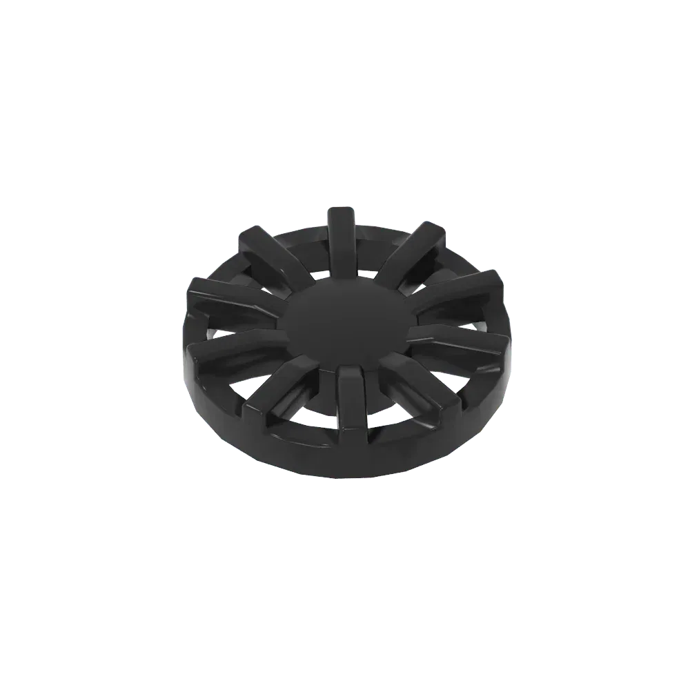 Color: black - Gobricks GDS-21262 Wheel Cover 7 Spoke Y Shape - for Wheel 18976 compatible with lego 18978B Assembles Building Blocks