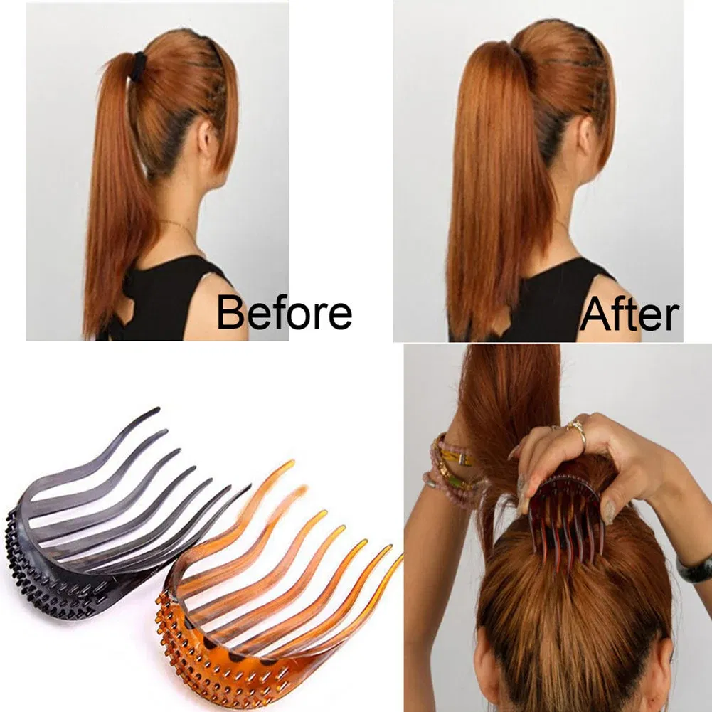 Women Hair Styling Clip Plastic Hair Stick Bun Maker Braid Tool Ponytail Holder Girls Hairpins Hair Accessories Hair Combs