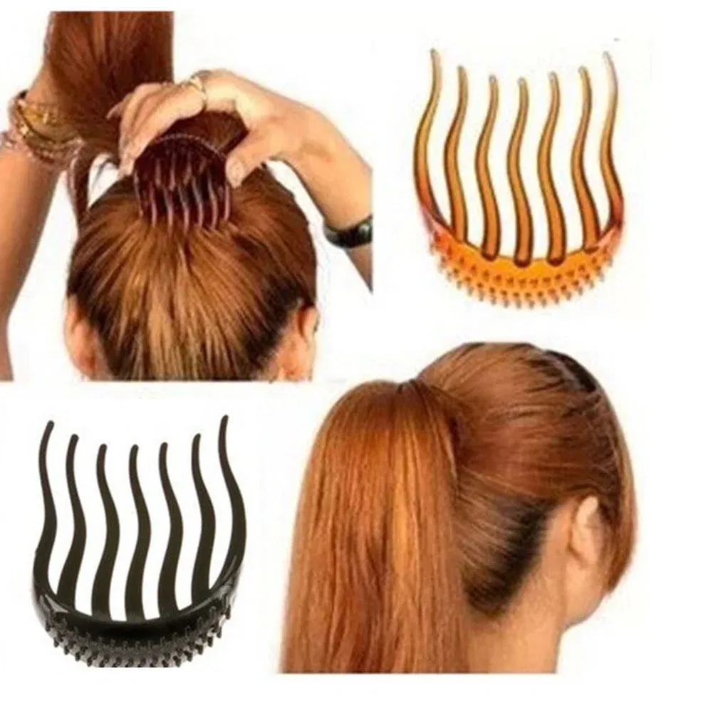 Women Hair Styling Clip Plastic Hair Stick Bun Maker Braid Tool Ponytail Holder Girls Hairpins Hair Accessories Hair Combs
