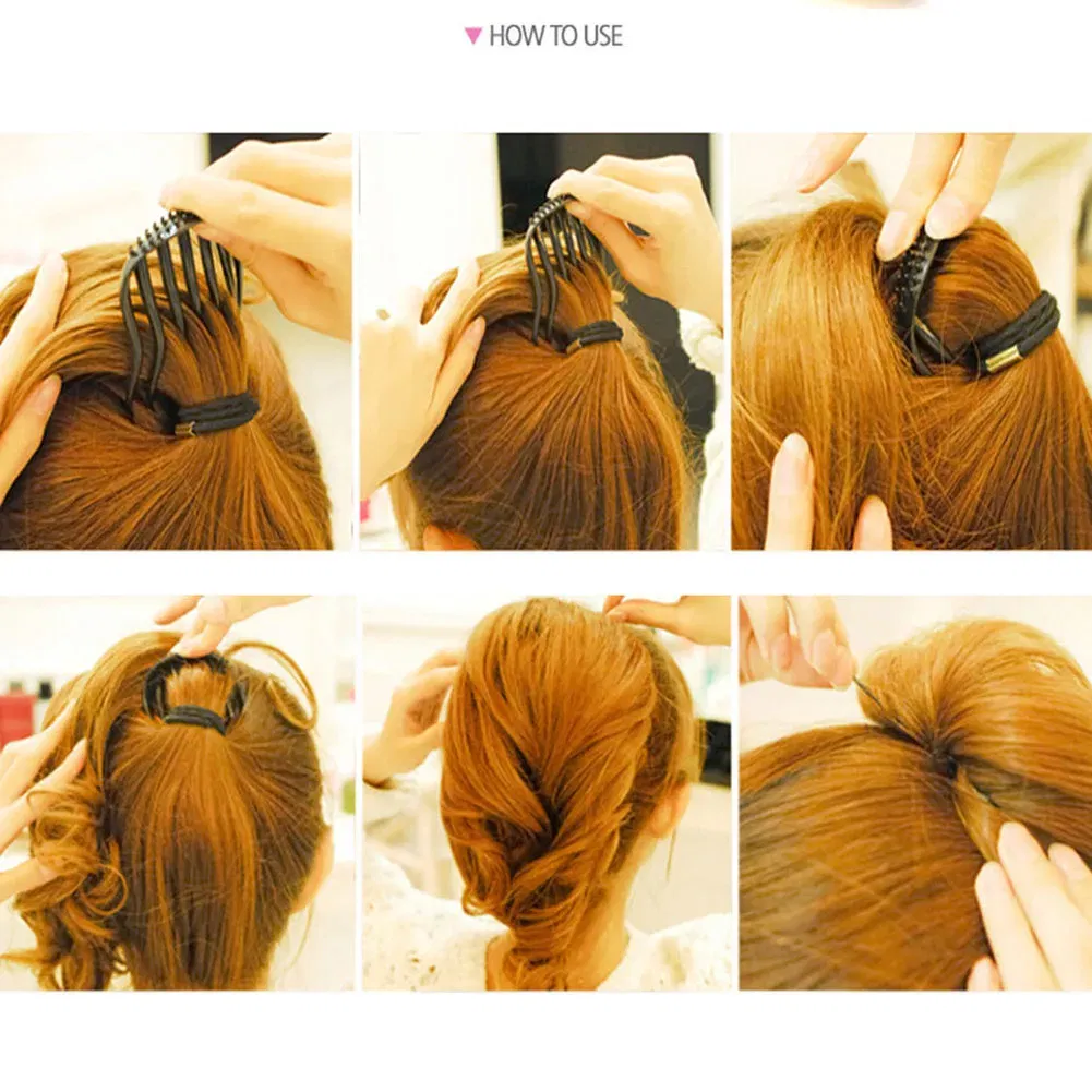 Women Hair Styling Clip Plastic Hair Stick Bun Maker Braid Tool Ponytail Holder Girls Hairpins Hair Accessories Hair Combs