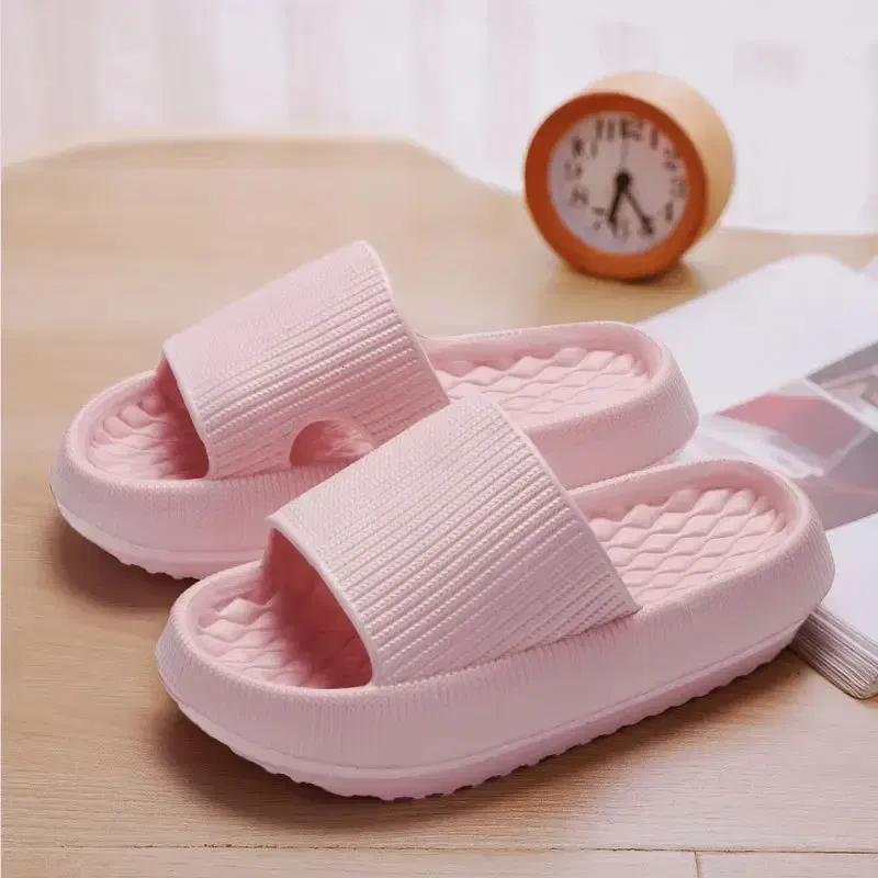 Shoe Size: 40, Color: black - New EVA House Anti-Skid Slipper for Women and Men, 4CM Thick Sole and Cloud-Like Feeling