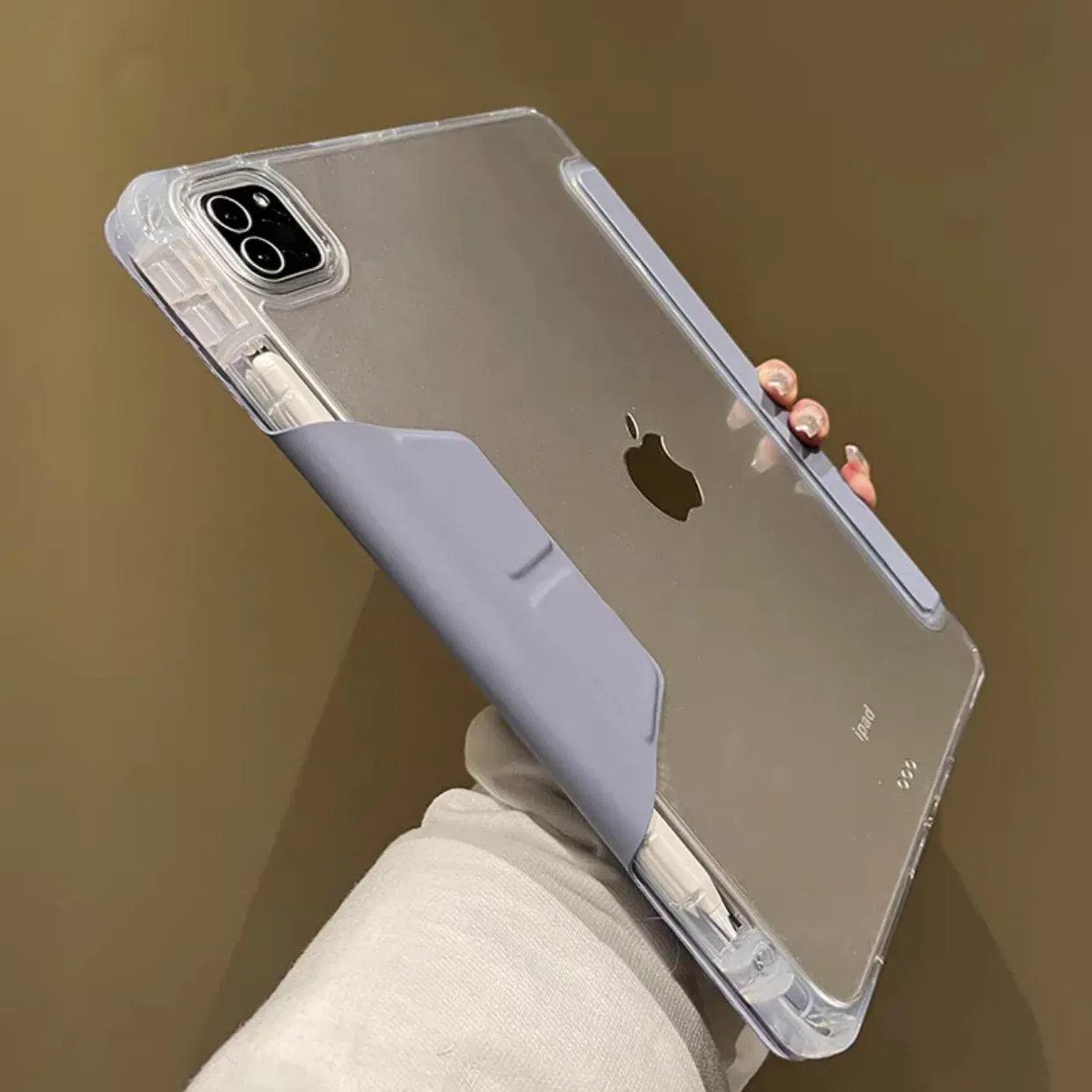 Color: PURPLE, Size: seventeen - Case Magnetic for iPad Air 11 Cover iPad Air 4 5 10th 10.9 9.7 7th 8th 9th Gen 10.2 3 pro 10.5 11 With Y-Shaped Fold Clasp Funda