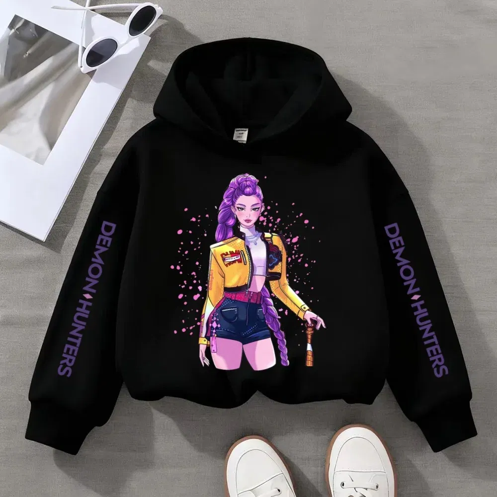 Color: Dark Grey, Kid Size: 140 - Kpop Witch Hunt Children's clothing, including men's and women's spring and autumn hoodies and fashionable sweatshirts