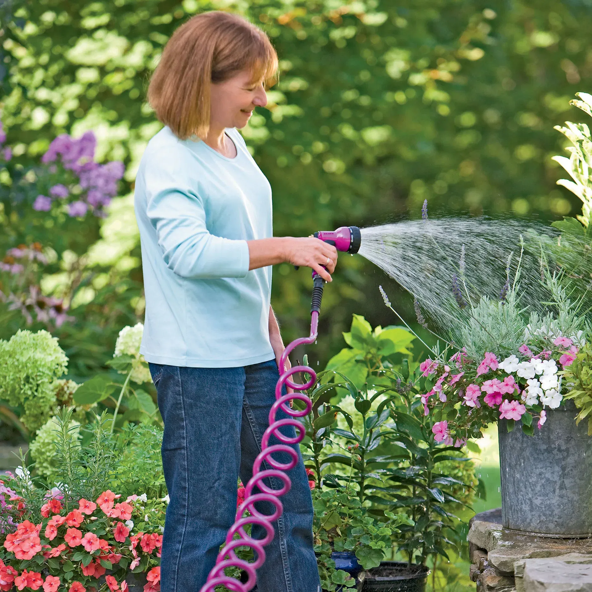 Diameter: 3/4'', Lengh: 100ft - 15M/30M Garden Spring hose Telescopic Water Pipe Car Washing hose Gardening  Retractable Coil Magic Flexible hose spray