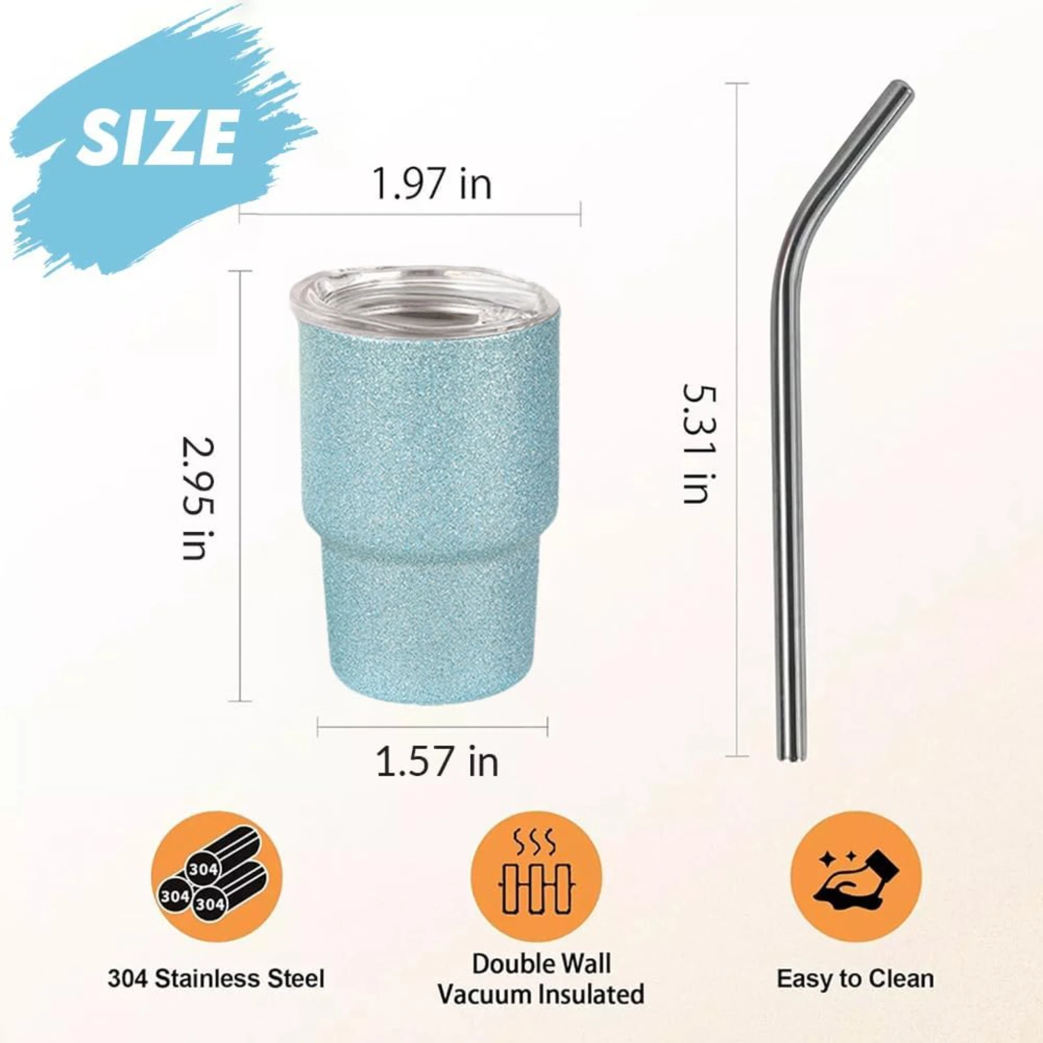 Color: black, Ships From: CHINA - Set Of 3 3oz Mini Tumbler Shot Glass With Straw and Lid, Stainless Steel Sublimation Mini Shot Glass Tumblers for for Espresso C