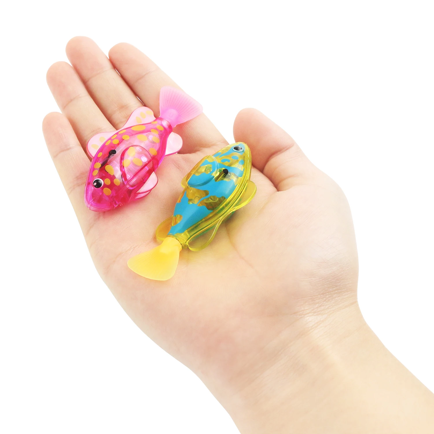 Color: Red - Children's Water Playing Electronic Fish Sensing Luminescent Toy Shower Shower Shower Swimming Swinging Fish