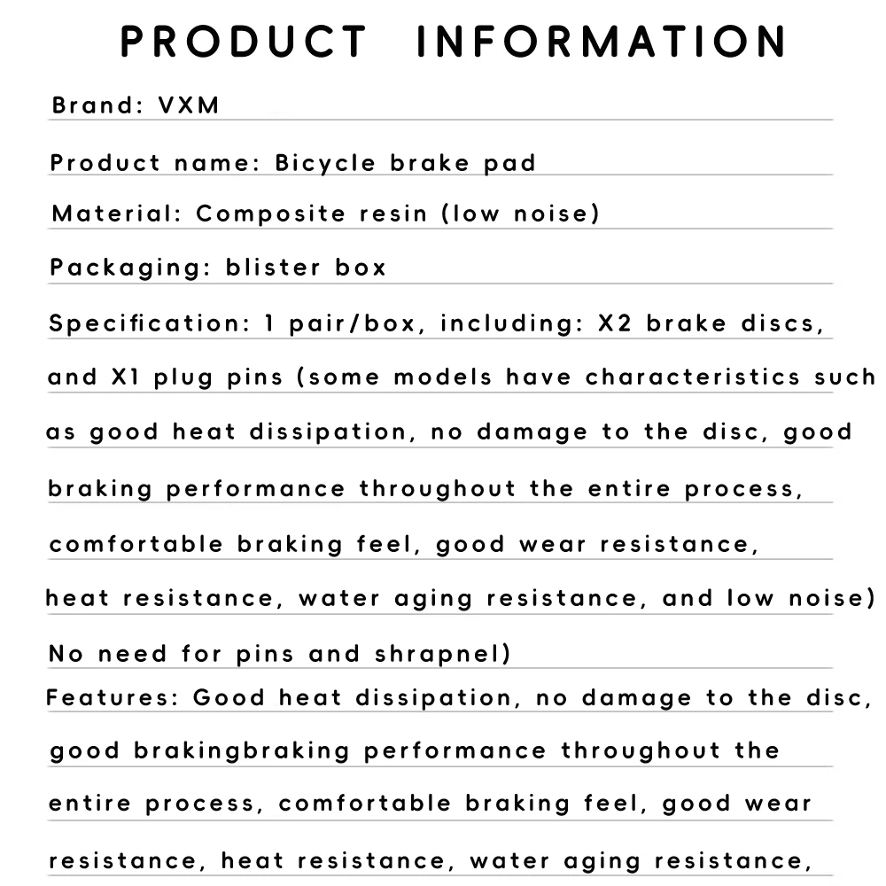 Color: Pink - VXM MTB Bike Cycling Hydraulic Disc Brake Pads Resin semi-metallic for SHIMANO AVID HAYES Magura Formula M8020 DB Bicycle Parts
