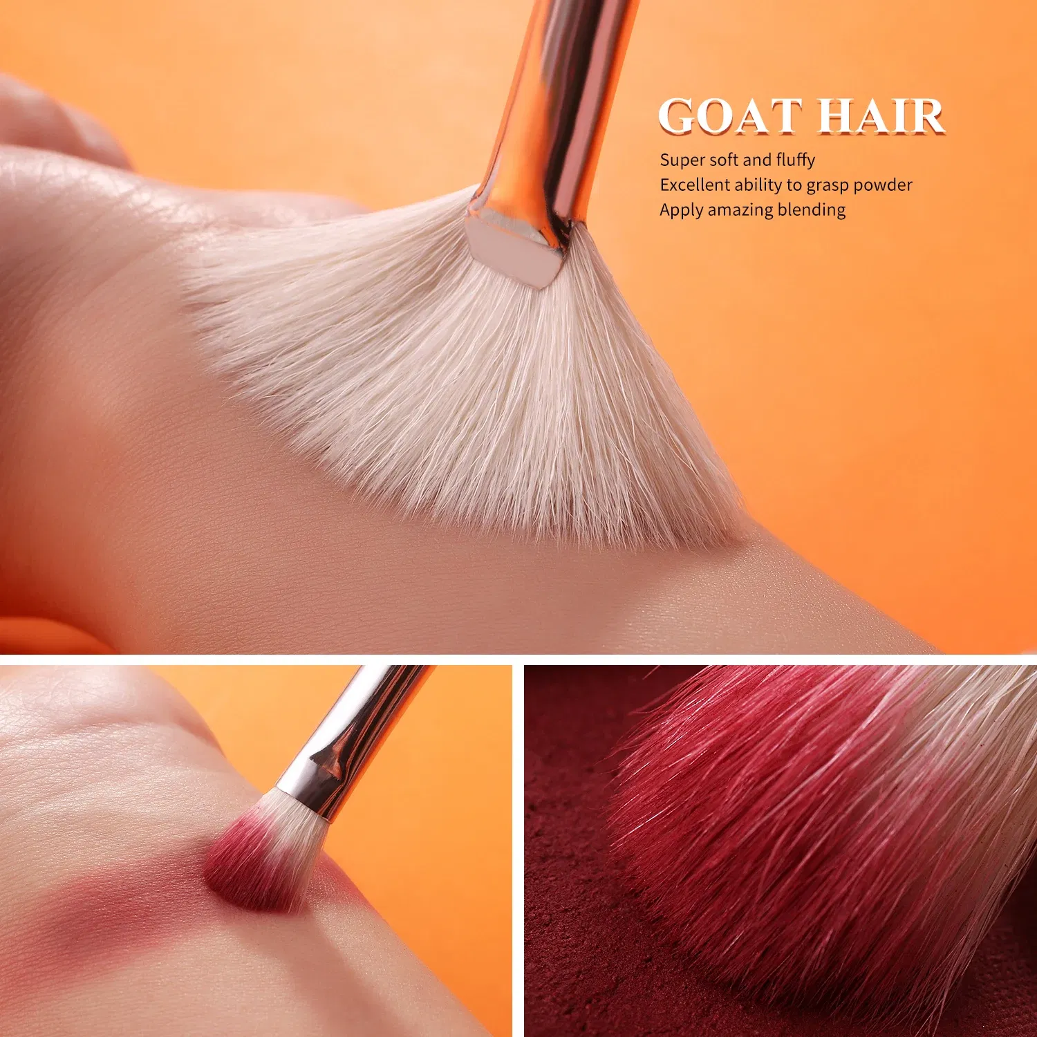 Handle Color: Red, Ships From: CHINA - BEILI Makeup Brush Set with Holder 30-42Pcs Professional Foundation Powder Blush Eyeshadow Blending Brushes Kit Make Up Tools