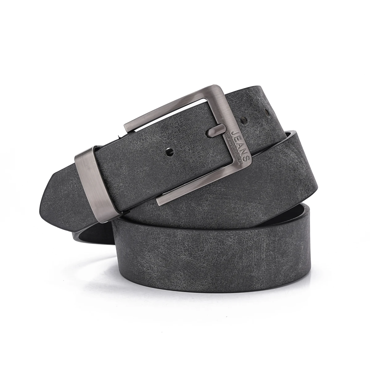 Color: khaki, Belt Length: 120cm - 1pcs men's multi-color PU needle buckle belt suitable for leisure business gifts