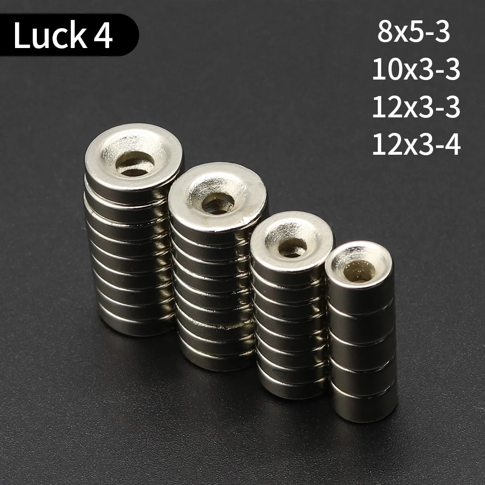Color: Orange, Size: 2m - Round Magnet 8/10/12/15/20/25/30mm x Hole3/4/5/6mm Neodymium Magnet N35 Permanent NdFeB Super Strong Powerful Magnets With hole