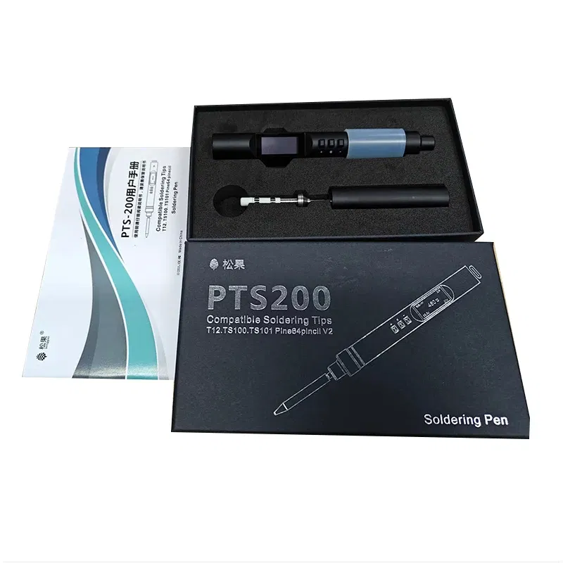 Color: Dark blue, Ships From: CHINA - PTS200 Smart Electric Soldering Iron 100W Mini Portable Fast Heating Soldering Station Universal TS101/TS100 Soldering Iron Tip
