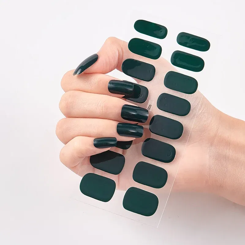 Nail Sticker Shiny Design Full Beauty Stickers for Nails Decals Plain Stickers Women Salon Nail Art
