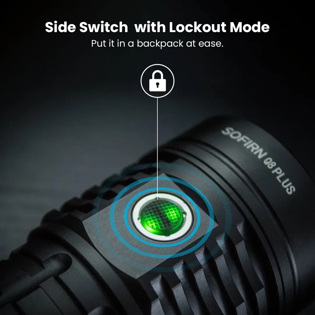 Emitting Color: changeable, Size: M, Ships From: Russian Federation - Sofirn Q8 Plus Super Powerful LED Flashlight 16000lm USB C Rechargeable 21700 Anduril 2.0 Torch XHP50B Reverse Charging