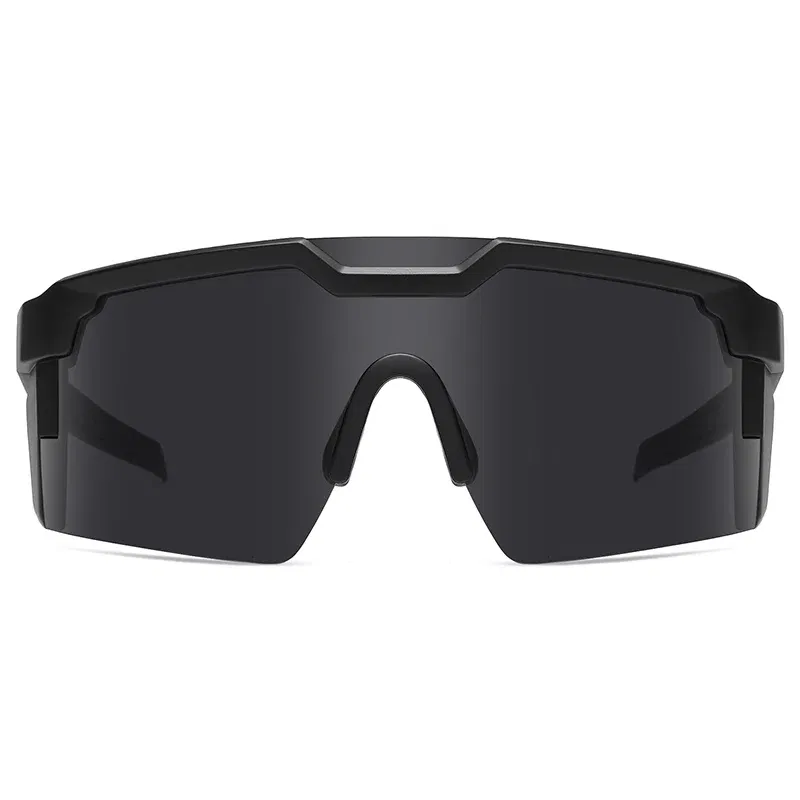 Lenses Color: Brown, Frame Color: BROWN - NEW High quality luxury Heat Wave brand sunglasses square Conjoined lens cycling Women men sun glasses UV400