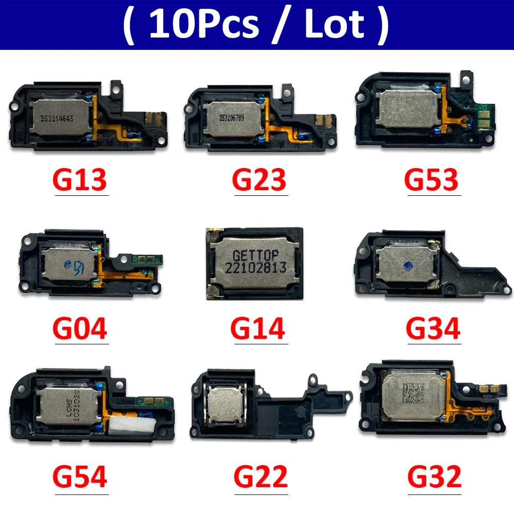 Color: Gold - 10Pcs, Loud Speaker Buzzer Ringer Accessories For Motorola Moto G13 G23 G53 G04 G14 G24 G34 G54 G40 G22 G32 G52 G72 G73 G42 G82