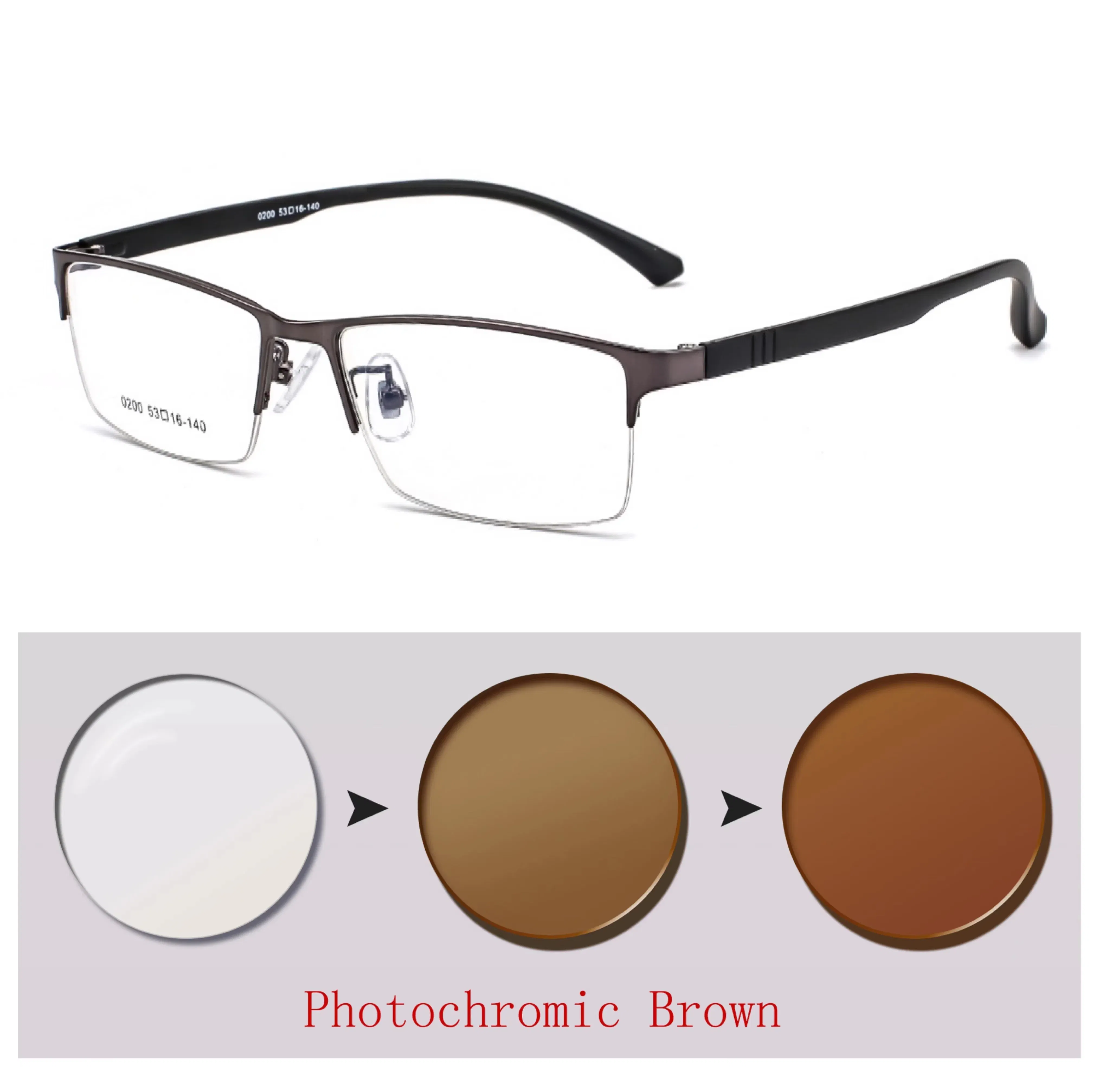 Frame Color: Blue, Ships From: CHINA, Eye Prescription: 0 - Photochromic Sunglasses Chameleon Lens Myopia Blue Light Blocking Men's Computer Glasses Game for Sight +0.50 +0.75 +175 +2.5 +6