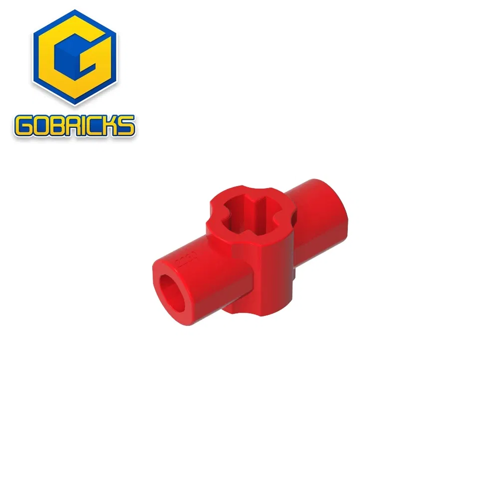 Color: Red - Gobricks GDS-2230 Technical Axle Connector Hub with  Perpendicular compatible with lego 24122 Assembles Building Blocks