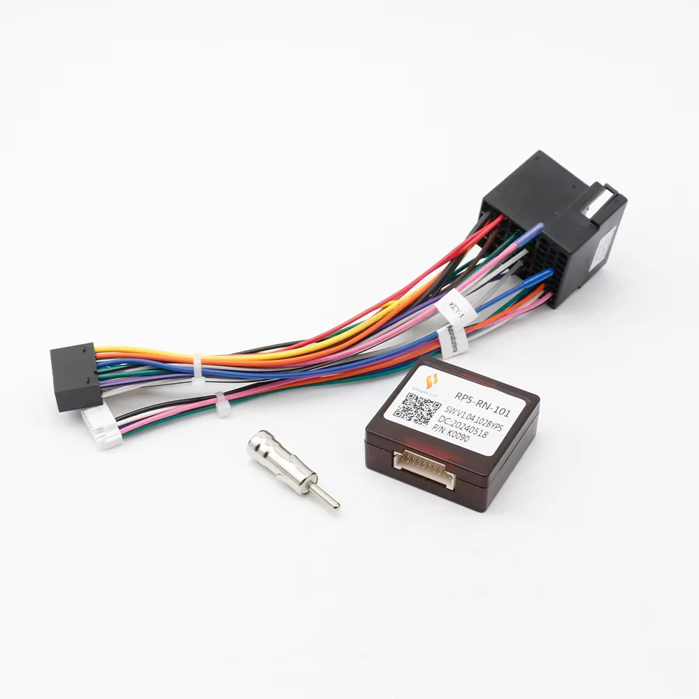 Color Name: WHITE - Car 16pin Wiring Harness Adapter Canbus Box Decoder Radio Power Cable For Renault Logan Sandero Duster Symbol RP5-RN-101