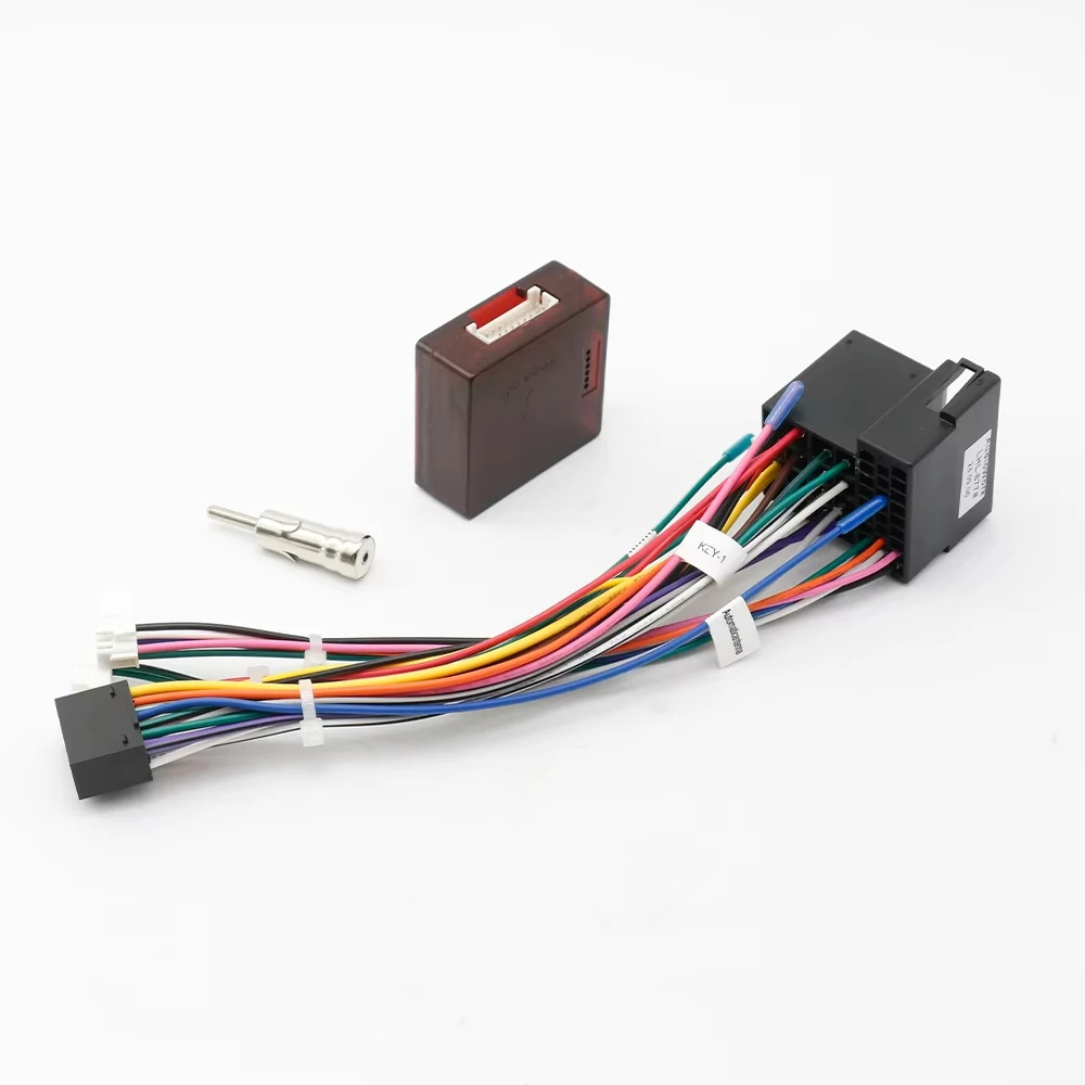 Color Name: WHITE - Car 16pin Wiring Harness Adapter Canbus Box Decoder Radio Power Cable For Renault Logan Sandero Duster Symbol RP5-RN-101