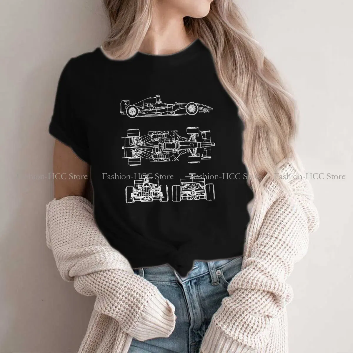 Color: WHITE, Size: XXXL - Race Car Project Special Polyester TShirt Formulate 1 Top Quality Creative Clothes  T Shirt Stuff