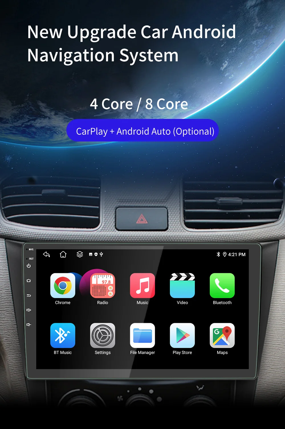 Color: Yellow, Ships From: CHINA - 2 Din Car Radio Carplay 1280*720 Android Auto Universal Multimedia Player GPS WIFI Autoradio Stereo Video System AHD Camera