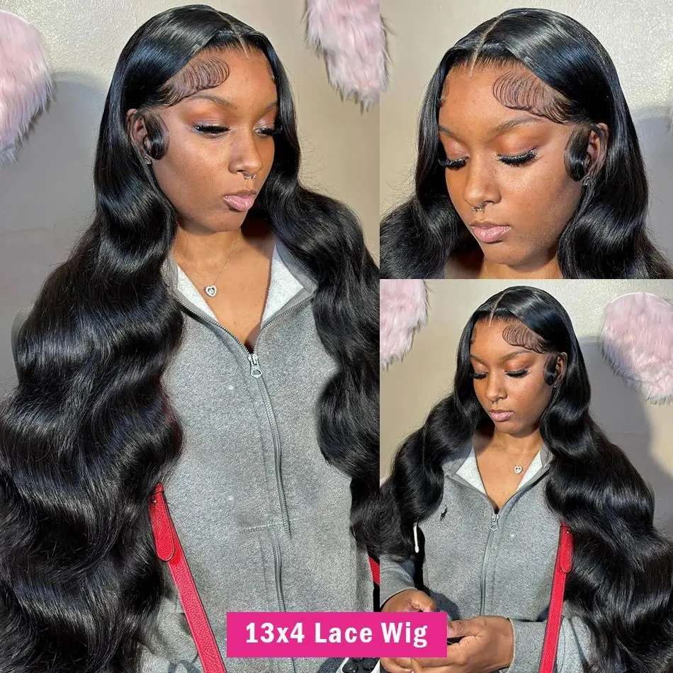 Ships From: CHINA, Stretched Length: 18inches, Density: 100%, Lace Size: 13x6 - Body wave hd transparent lace wig 13x6 human hair For Women choice Pre Plucked 30 40 Inch wavy Frontal brazilian cheap Wigs
