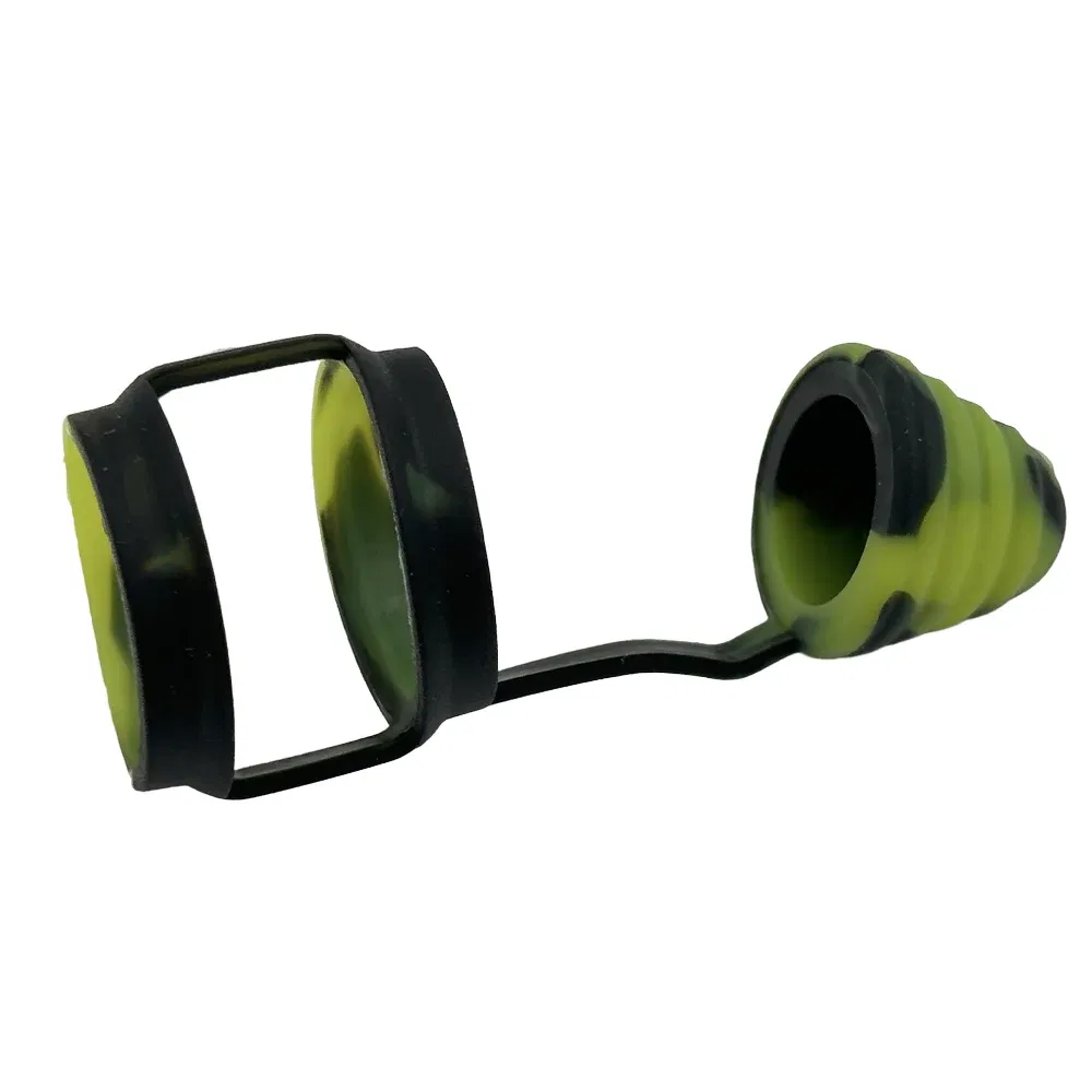 Color: Green - 810 Silicone Rubber Band Fat Bubble Glass Ring Dust Cap Covers for 810 Drip Mouthpiece