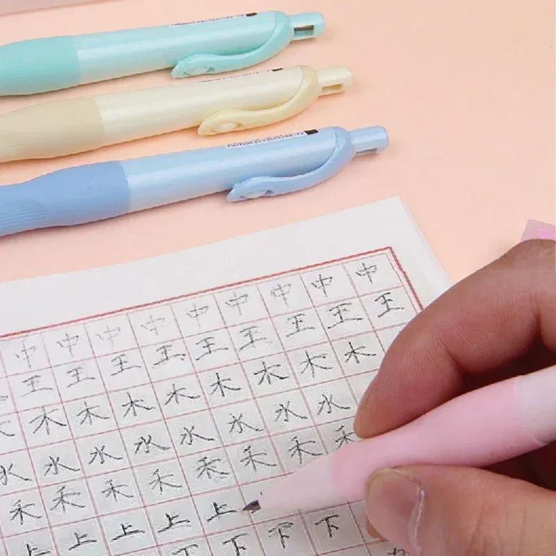 Color: WHITE - 0.5/0.7/0.9/2.0mm Cute Dolphin Mechanical Pencil Correct holder Pencil 2B Lead Student Writing Drawing Supply School Stationery