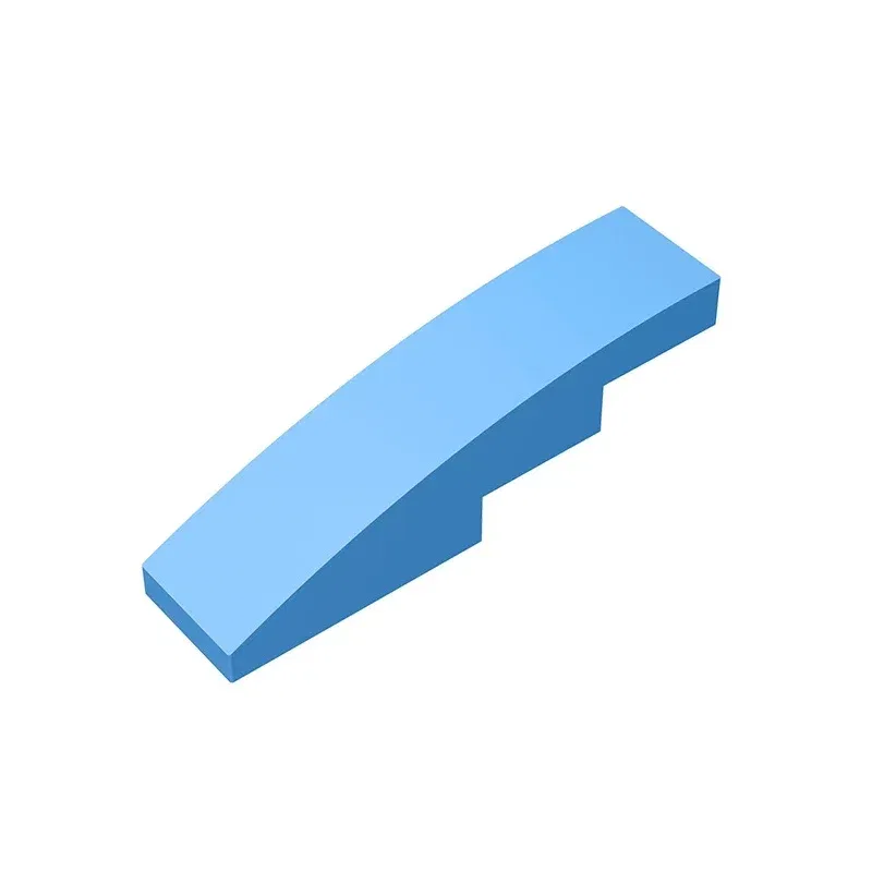 Color: SKY BLUE - Gobricks GDS-658  Slope, Curved 4 x 1 compatible with lego 11153 61678 pieces of children's DIY Educational Building Blocks