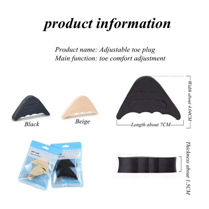 Color: Black, Ships From: spain - High Heel Toe Plug Insert Shoe Big Shoes Toe Front Filler Cushion Pain Relief Protector Foot Care insert Women Shoes Accessories