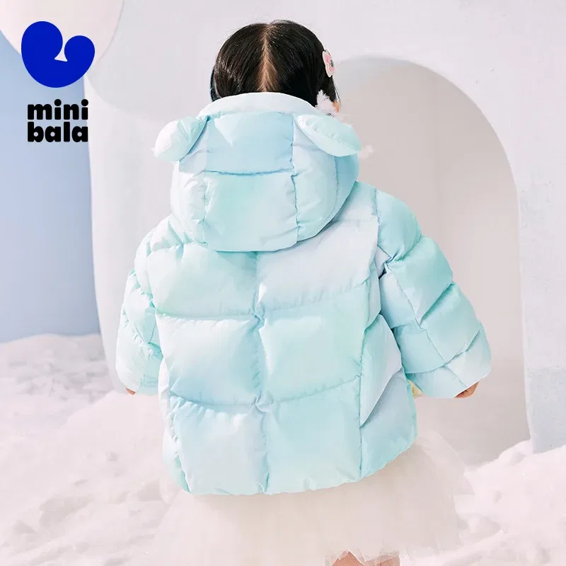 Color: Blue, Ships From: CHINA, Kid Size: 18M - Mini Bala Down Jacket For Boys and Girls 2024 Winter New Style Cute Doll Baby Warm Greatcoat Kids Clothing Toddler Outerwear