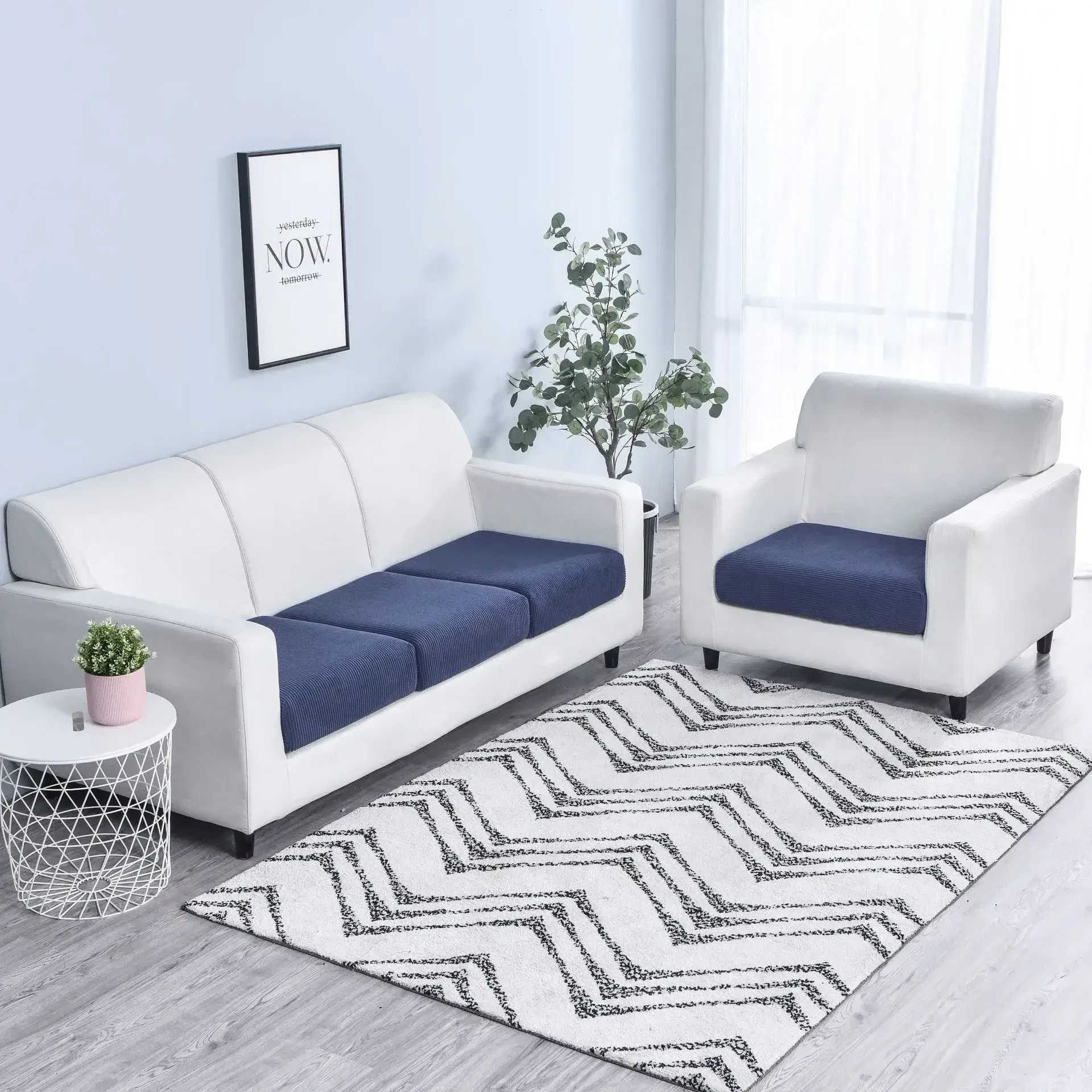 Color: PURPLE, Specification: 90*150cm - Jacquard Sofa Cushion Cover for Living Room Pets Kids Furniture Protector Polar Fleece Stretch Washable Removable Couch Covers