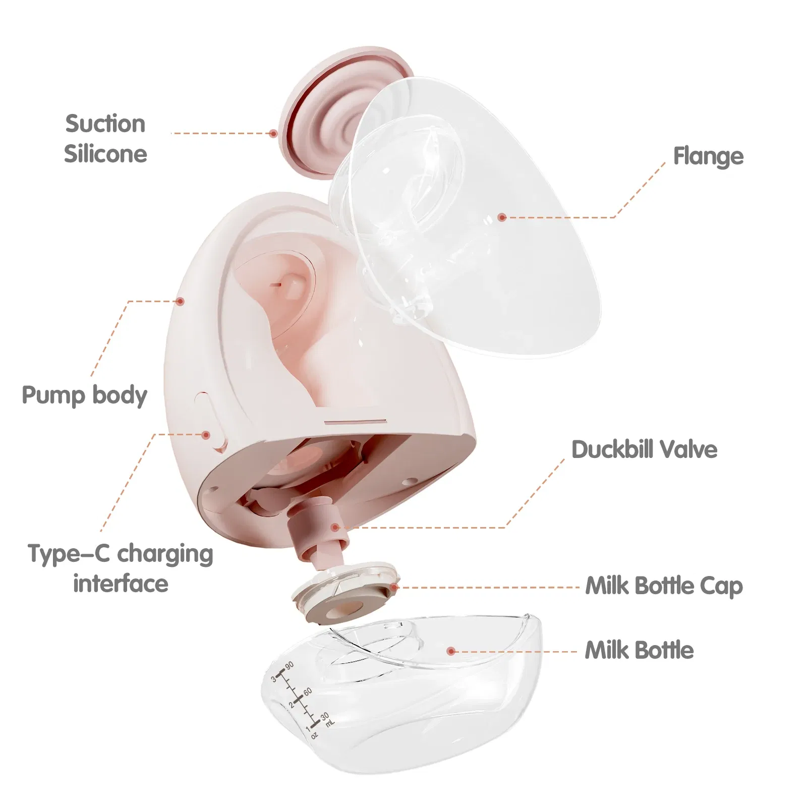 Color: light yellow - NCVI Hands Free Breast Pump, Double Wearable Breast Pump, Electric Breast Pump with 4 Modes & 9 Levels