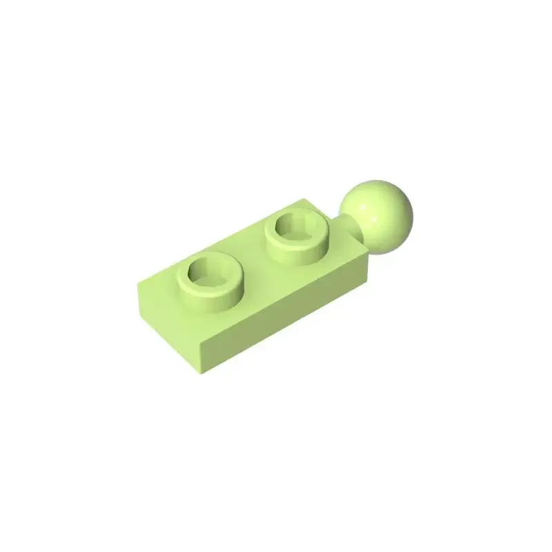 Color: Dark Grey - Gobricks MOC Compatible Assembles Particles 22890 Plate Modified 1 x 2 with End Towball Building Blocks DIY High-Tech Spare Toys
