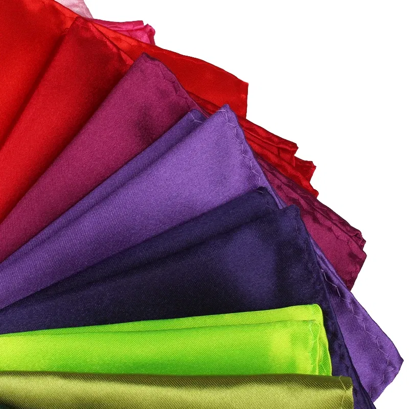 Color: Mint - Satin Handkerchief For Men Candy Color Mens Suits Pocket Square Business Chest Towel Hanky Suit Napkin Solid Hankies