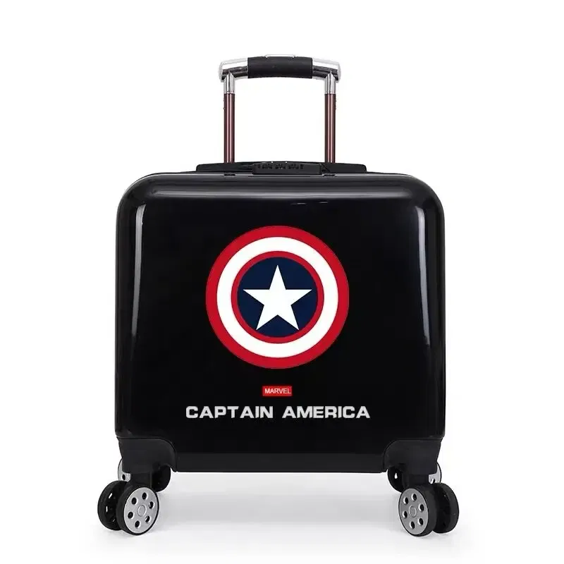 Color: Blue, Luggage Size: 18Inches 450mm - New boy cartoon trolley case kids suitcase rolling luggage girl lovely trolley box children school luggage bag with wheels