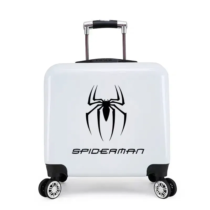 Color: Blue, Luggage Size: 18Inches 450mm - New boy cartoon trolley case kids suitcase rolling luggage girl lovely trolley box children school luggage bag with wheels