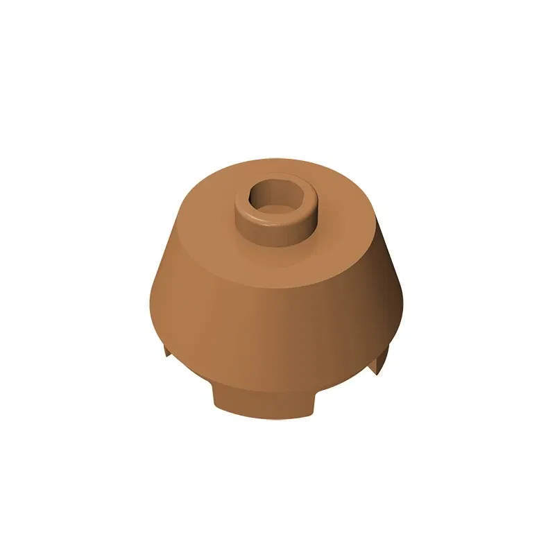 Color: Chocolate - Gobricks GDS-946  Cone 2 x 2 Truncated compatible with lego 98100 pieces of children's DIY Educational Building Blocks Technical
