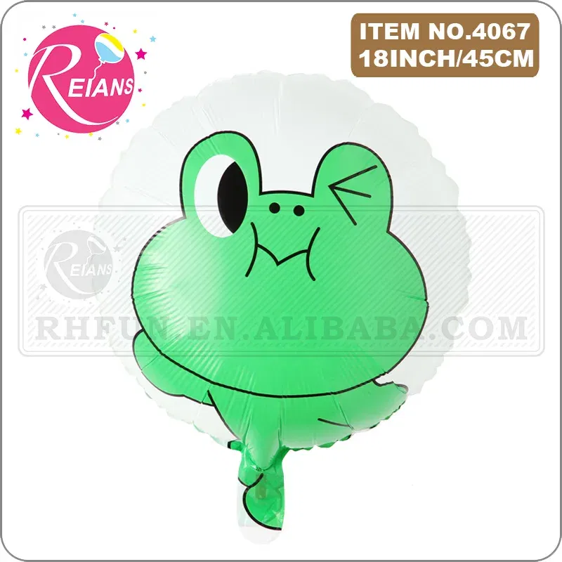 Color: Olive - Cartoon Animal round shape Cute Bear Friend Balloon Rabbit For Children Birthday Party Baby Shower Supplies ballon baloon globos