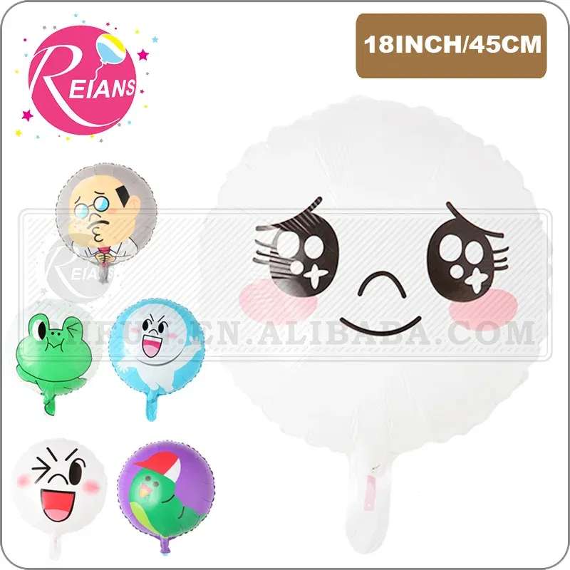 Color: Olive - Cartoon Animal round shape Cute Bear Friend Balloon Rabbit For Children Birthday Party Baby Shower Supplies ballon baloon globos
