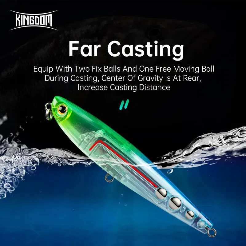Size: 150mm, Color: Yellow - Kingdom Topwater Fishing Lure Pencil Wobblers Hard Bait 60mm 5.6g/90mm 11g Artificial Lure Walking Dog Action For Pike Bass