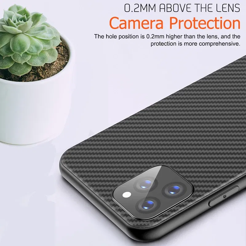 Color: black, Material: Genuine Leather - Luxury Carbon Fiber Silicone Case for iPhone 13 11 12 14 15 16Pro Max XSMAX XR XS  X SE 5 6 6S 7 8 14Plus  Protective Soft Cover
