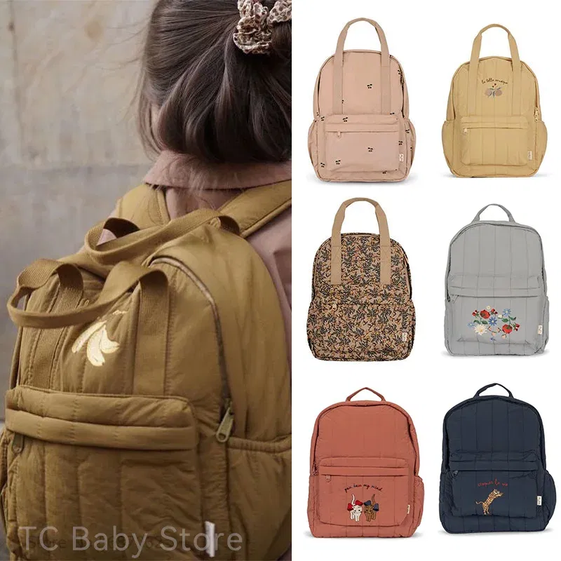 Color: PURPLE - KS Baby Backpack 2024 New Kids Schoolbag Kindergarten Bags Brand Traveling Mom Cherry Lemon Children's Boys Girls Storage