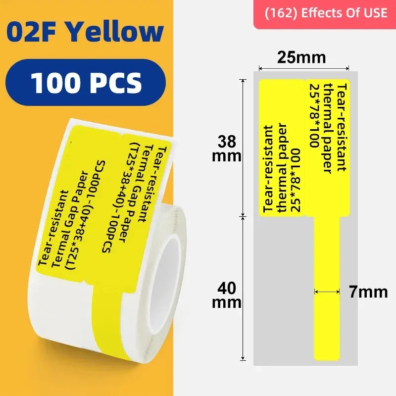 color: BROWN - Niimbot Mini Printer Thermal Wire White/ Cable/Color/Round Sticker Self Adhesive Waterproof   Sticker For B1 B21 B203