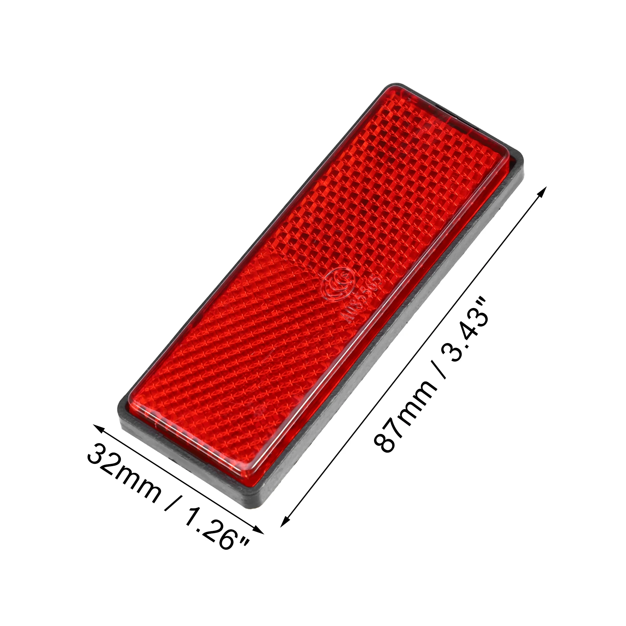 Color: Yellow - UXCELL Rectangular Stick-on Safety Spoke Reflective Sticker Self Adhesive Reflector for Gate Posts Cars Trailer Motorcycle